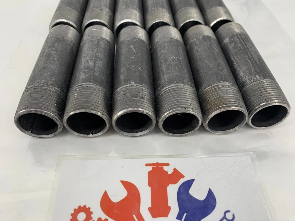 SPP 1" x 4-1/2" Threaded Both Ends Schedule 40 Black Carbon Steel Pipe PKG/12 - Image 2 of 4