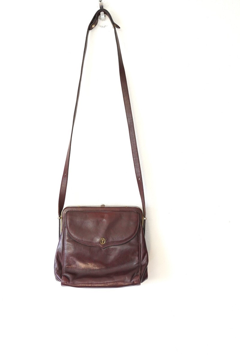 Vintage Gold-Pfeil Sport Leather Shoulder Bag Purse Oxblood Vintage Gold-Pfeil Sport Leather Shoulder Bag Purse Oxblood