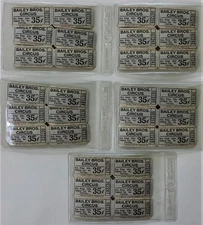 LOT vintage 30pc BAILEY BROS CIRCUS CHILDREN's TICKETS 35c 