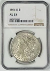 1896-O Morgan Silver $1 Dollar Coin NGC AU 53