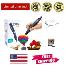 Beginner-Friendly 3D Printing Pen with Stencil Book and 20ft Filament Included