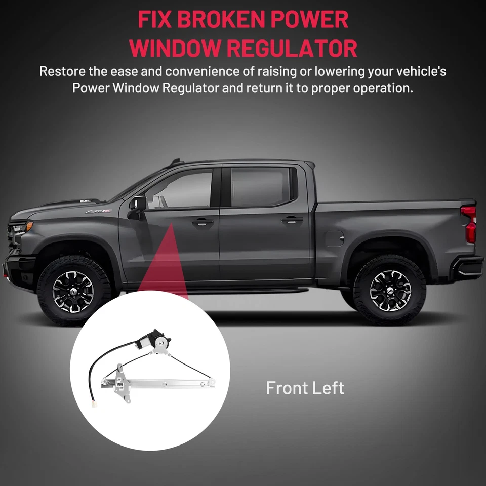 Front Left Side Power Window Regulator For 1992-96 Toyota Camry Sedan With Motor - Image 4 of 4