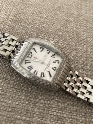 Michele Silver Urban Petite~Diamond Stainless Steel Watch  display picture 2