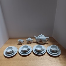 Vintage Tiny Tea Set Ceramic with Bears on Them
