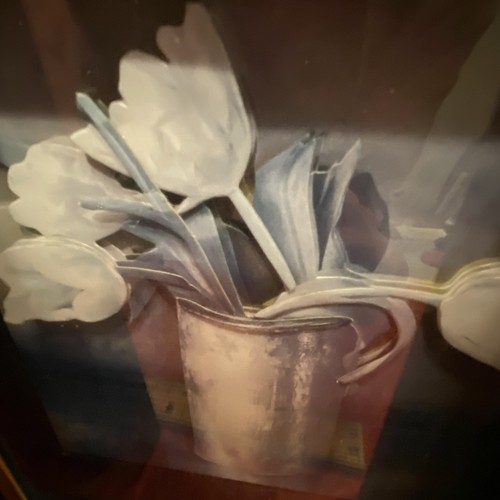 Three Picture Frames With Flowers In Vase 3D. Roses And Tulips. - Picture 8 of 8