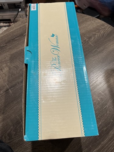 The Pioneer Woman Canister Set Embossed Cassie Teal 3-Pieces Kitchen Storage NEW - Picture 2 of 3