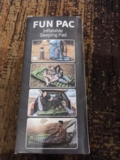 New, Green FUN PAC Compact Camping Inflatable Sleeping Pad Free Shipping