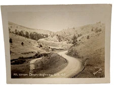 VTG Mt. Vernon Canon Highway U.S. 40 Photograph 3.5" Colorado Sanborn