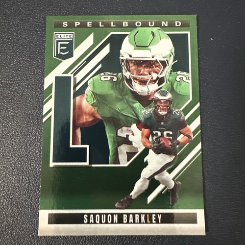 2025 Panini Donruss Elite ~Saquon Barkley Green Spellbound "L” #5 💎Eagles