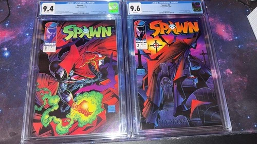 Image Comics Spawn #1 & #2 CGC Graded First Printing Todd McFarlane
