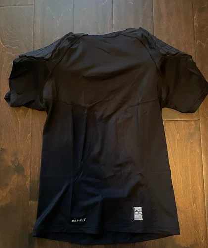 NIKE Men’s PRO COMBAT Compression 2Pad Football Shirt Sz.XL NEW 373113-010 BLACK