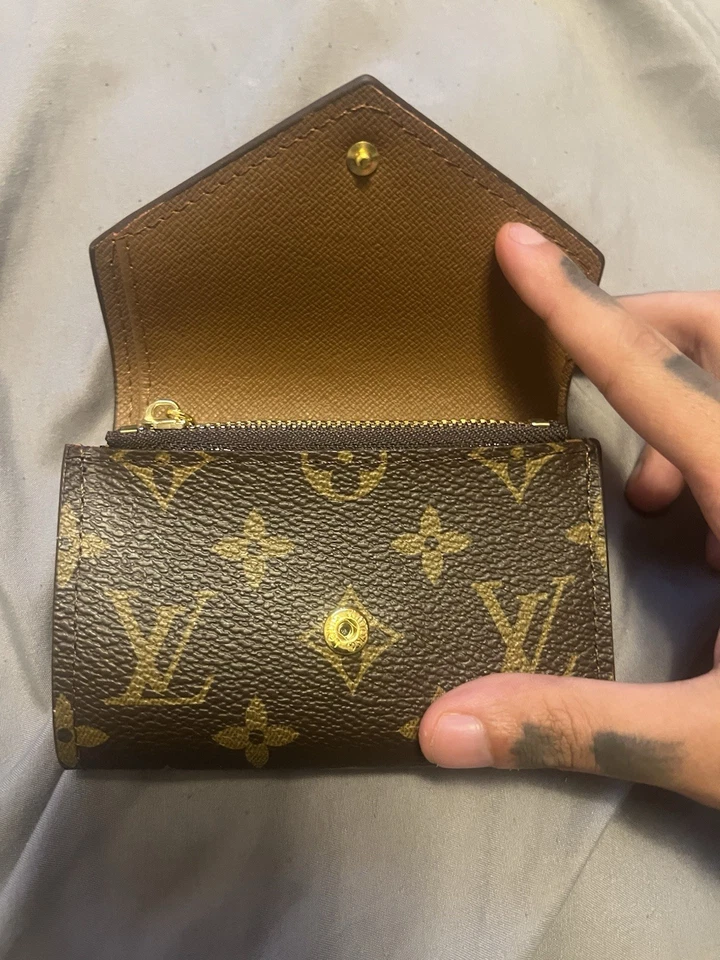 Cartera de lujo con estampado de diseño marrón y cuadros para mujer Foto 3 de 4