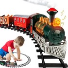 Classic Train Set w/Lights and Sounds - Battery Operated Electric Train with 8 R