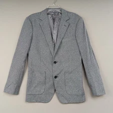 Bonobos Jetsetter Blazer 36R Gray Slim Lanificio Fortex Cotton Knit Sport Coat