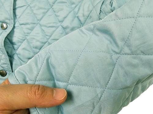 HOT ENGLAND Women BURBERRY LONDON DIAMOND QUILTED NOVA CHECK LINED BLUE Jacket S - Picture 11 of 18