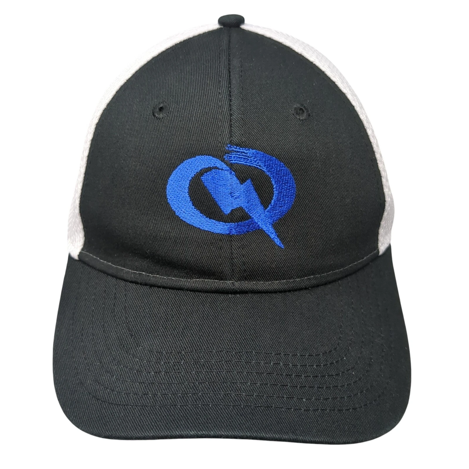 Sportsman Strapback Baseball Cap Black One Size Adjustable Embroidered 6 Panel