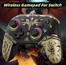Manette Switch Collector Design Pro Sans Fil Bluetooth Or Noir PC Magnifique