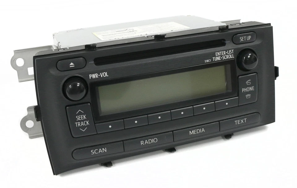 2012-2014 丰田普锐斯收音机调幅调频单张 CD 蓝牙就绪 86120-52D10 - 518C1 — 第 3/4 张图片