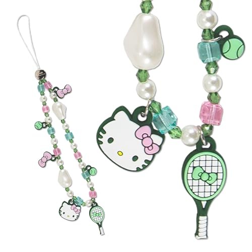 x Sanrio Beaded Phone Charm | Beaded Wristlet, Universal Hello Kitty Tennis - 第 2/7 張圖片