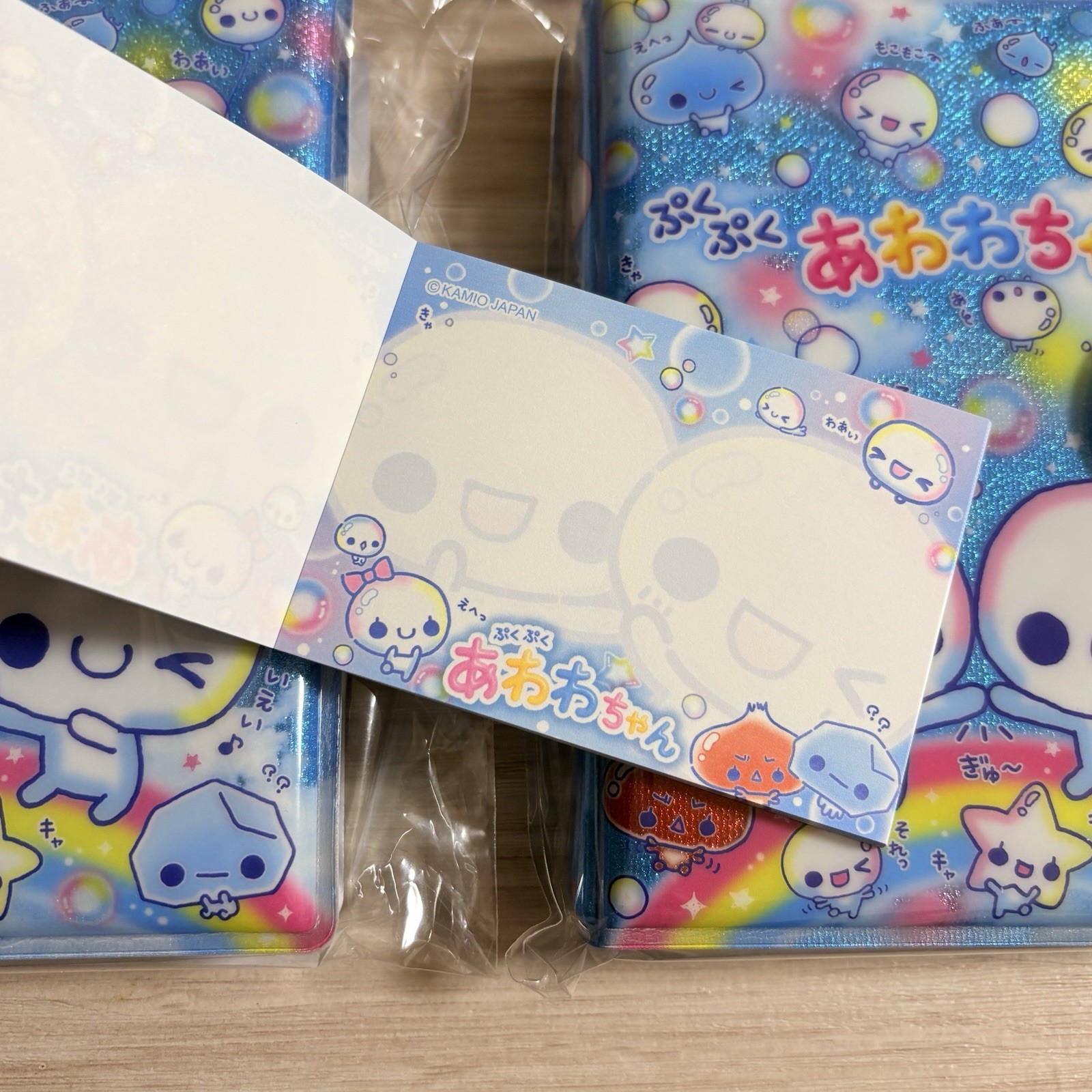 Mini Writing Notepad Heisei Retro Awawa-chan Sticker Binder 2pcs + Mini Memo Pad Set Kamio ...