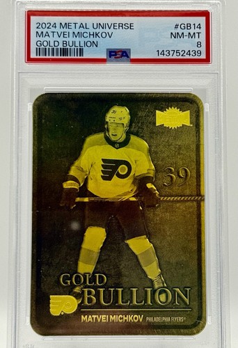 Matvei Michkov #GB-14 2024 SkyBox Metal Universe Gold Bullion card