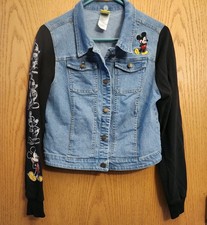 Disney Mickey Mouse Denim Jacket Girls size Youth Large Embroidered