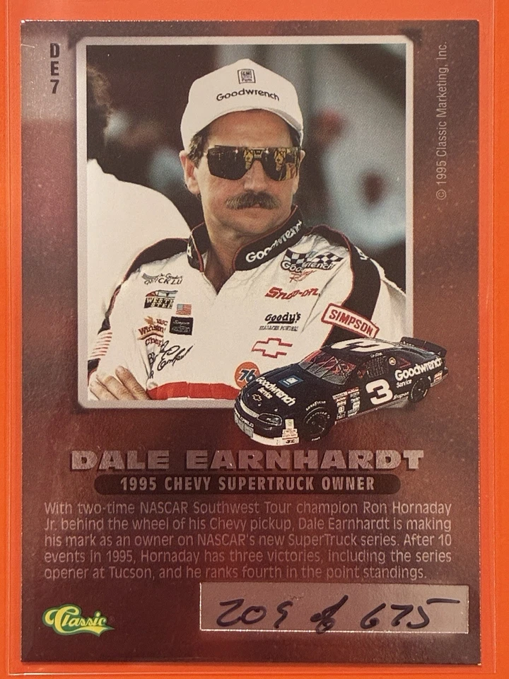 1995 Classic Images Dale Earnhardt Race Reflections /675 #DE7 - Image 2 of 2