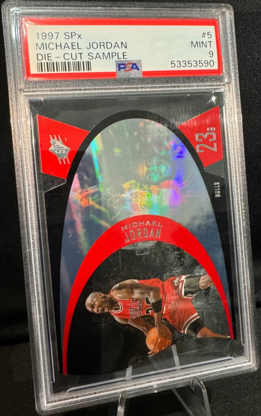 Michael Jordan 1997 SPx Die Cut Sample #5 *Holo* Chicago Bulls GOAT PSA 9