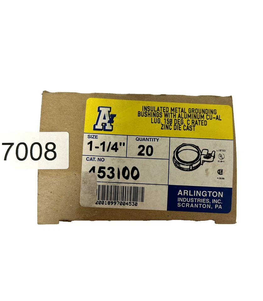 Arlington 453100, размер 1-1/4 дюйма втулка заземления укладка зажимная коробка из 20 - Изображение 2 из 2