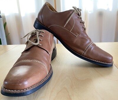 Sandro Moscoloni Brown Wade Mens Derby Oxford Social Shoe Size 11 D US EUC