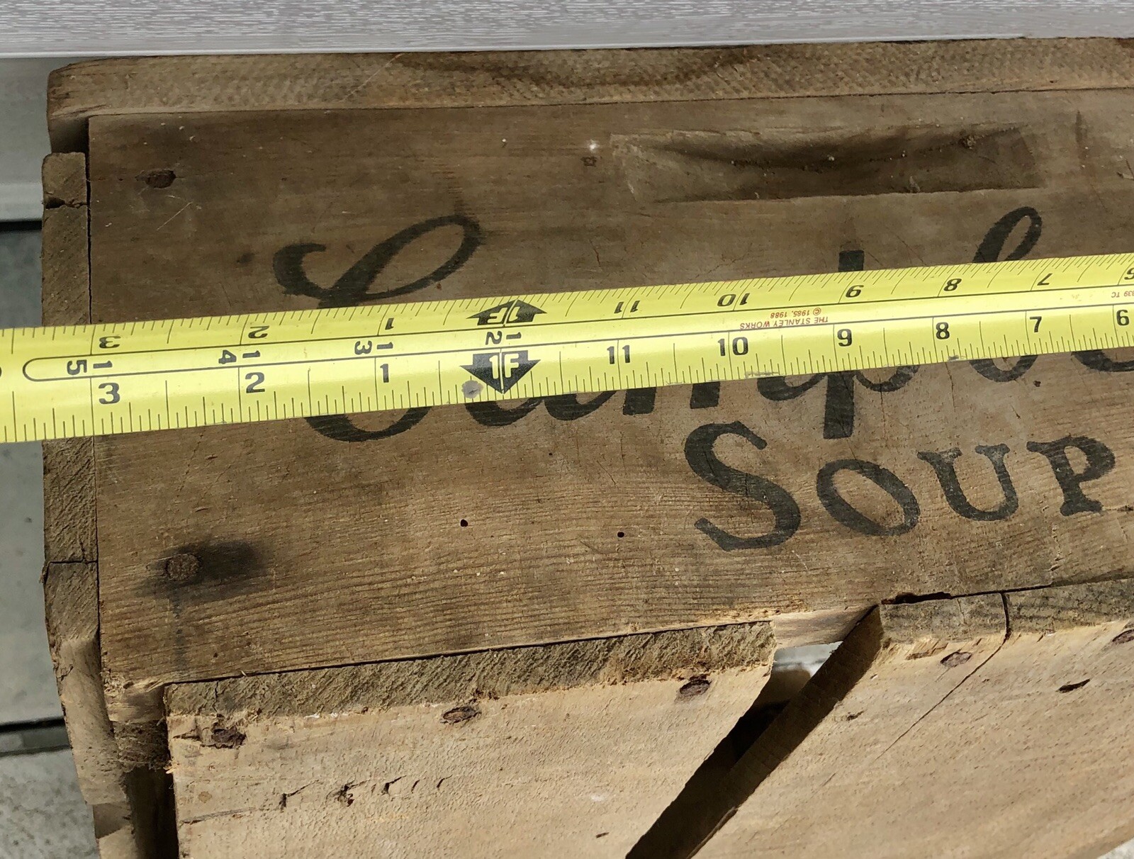 PRIMITIVE WOODEN CAMPBELL SOUPS CRATE 68 ANTIQUE COUNTRY WOOD BOX