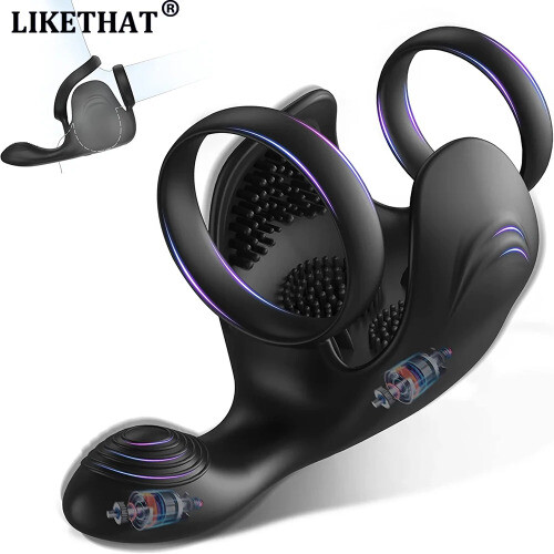 Prostata-Vibrator-Hoden-Massage--Cock-Penis-Ring-Masturbator-Spann-Sex-Spielzeug - Bild 7 von 18