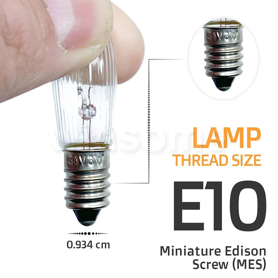 3x Candle Light Bulb Screw in Candle Arch Bridge Light 3w 34v Replacement Bulbs - Image 4 of 4