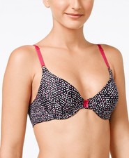 Maidenform Bra One Fit Demi Tailored T-Shirt Strawberry Dot 07959 Sz.34A,34D,38