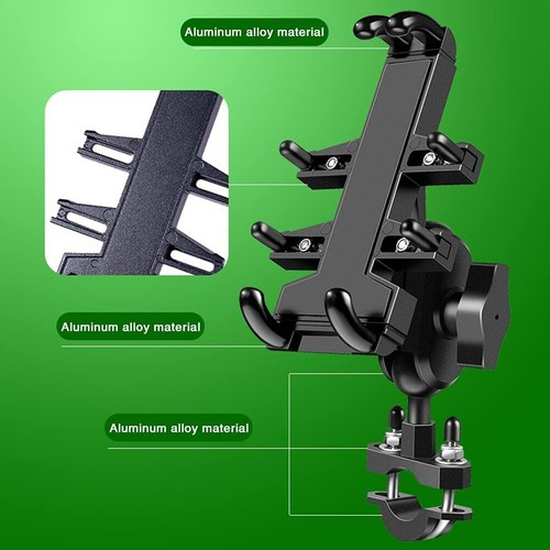 Support Téléphone Portable Universel Antichoc Réglable Support pour 4,7"-7,2" Moto - Photo 6 sur 9