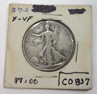 1937-S Walking Liberty 90 % Silver half dollar F-VF