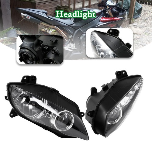 Headlight Head Lamp Assembly Motorcycle Housing New Black For Yamaha YZF R1 2005 - Picture 17 of 20