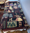 ROB TIMBERLAKE TAPESTRY THROW BLANKET 50”x 68” Bookshelf with Various Items VTG