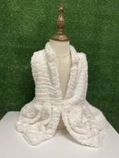 Wonder Nation Girls White -Off White Faux Fur Vest Size XS 4-5 
