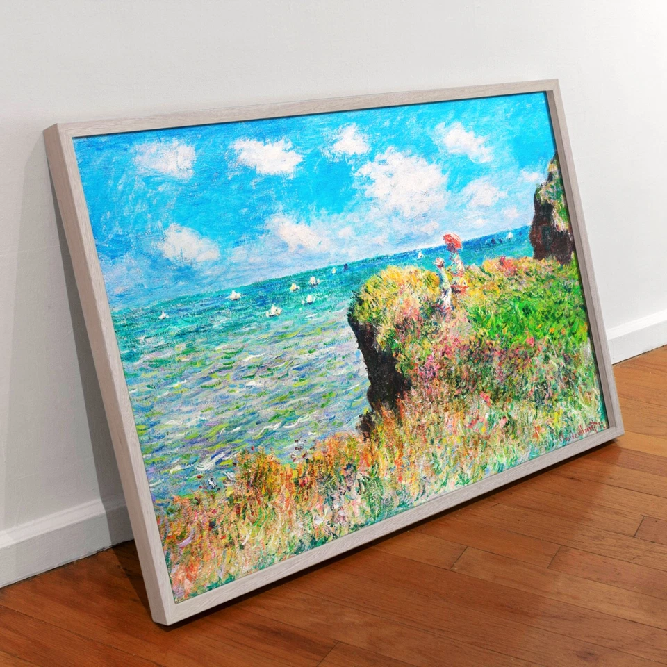 The Cliff Walk, Pourville - Claude Monet Canvas Wall Art, The Cliff Walk Poster. - Image 3 of 4