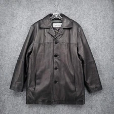 Pelle Studio Wilsons Jacket Men Medium Black Leather Thinsulate Ultra Lined Coat