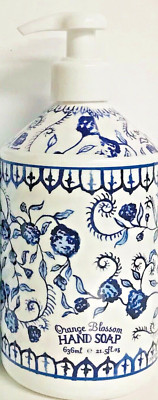 Home & Body Co. ORANGE BLOSSOM Deruta Blue Moisturizing Hand Soap USA made