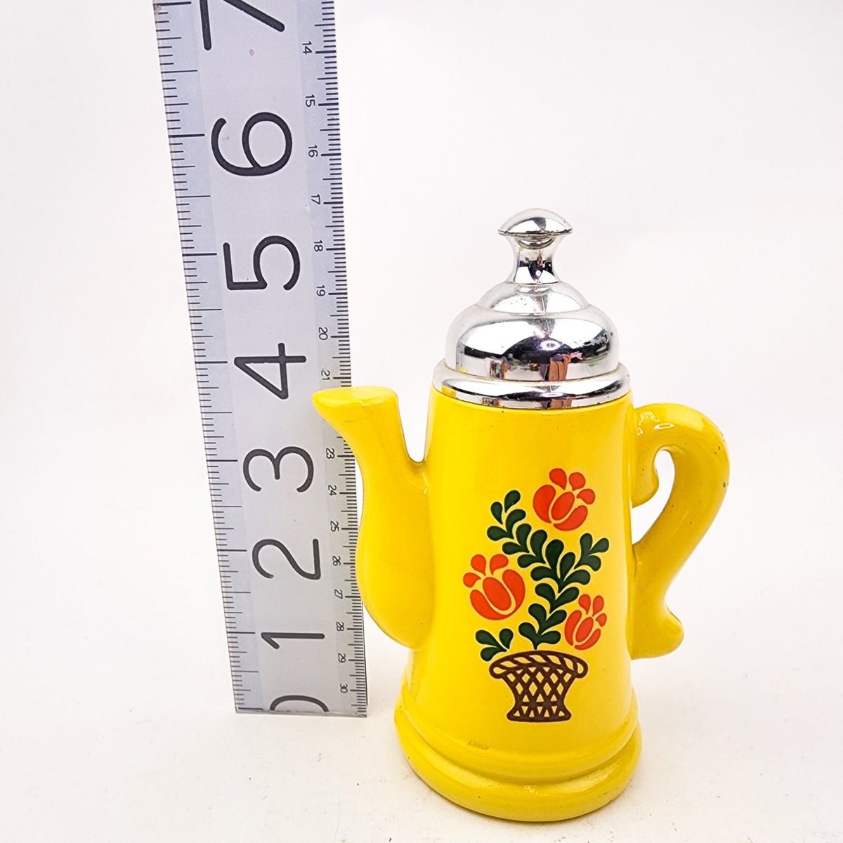 AVON Yellow/AVONシェーカー/MustarD/Pepper VINTAGE AVON YELLOW COFFEE TEAPOT PITCHER PERFUME BOTTLE