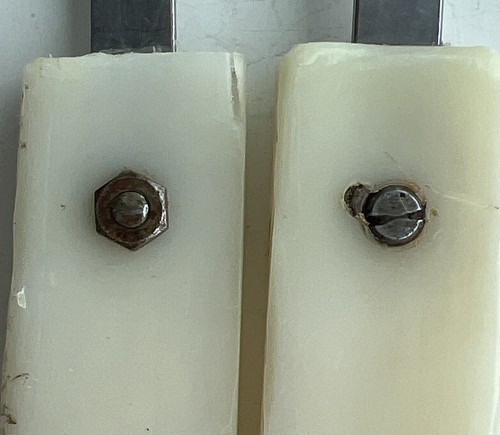 Vintage "Rare" Metal Tupperware Slotted Spoon And Fork Plastic Handles - Picture 17 of 20