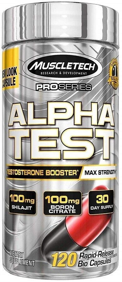 MuscleTech Alpha Test Booster - 120 Cápsulas **VERSIÓN EE. UU.** Foto 2 de 2