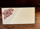 Cream Christmas Poinsettias Name Place Cards X 6 Charity Listing Handmade