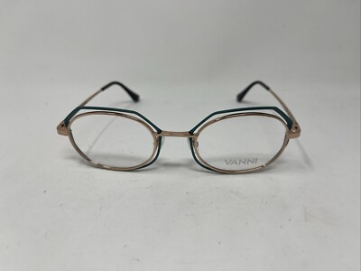VANNI EYEWEAR V4403 C409 48/21/140 ROSE GOLD GREEN EYEGLASSES -F86