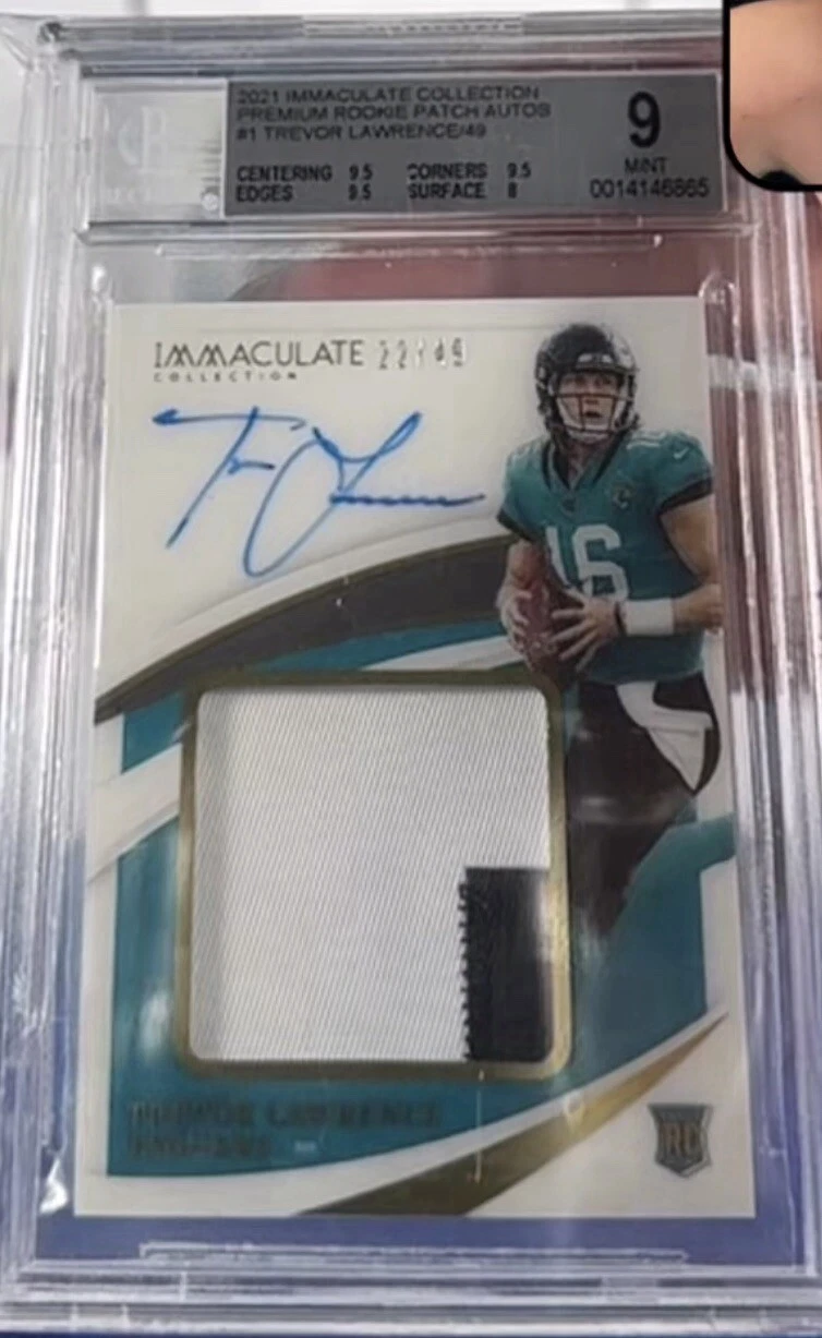 Trevor Lawrence Panini Immaculate Collection Premium Patch Rookie Autographs #PPATL Premium Edition-White Box 1/1