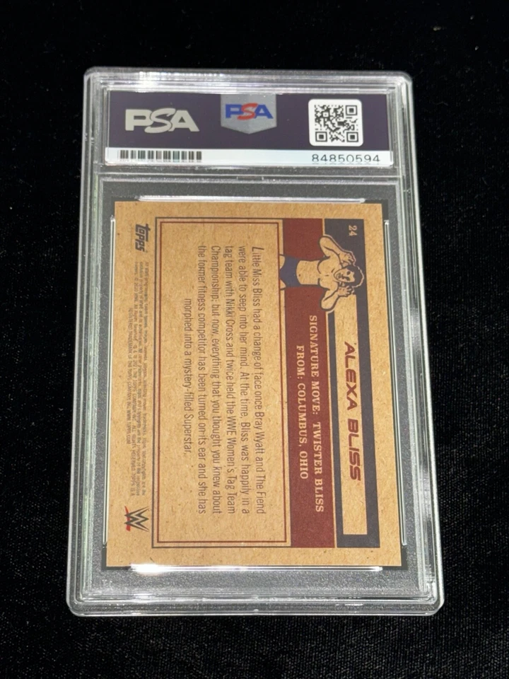 Alexa Bliss 2021 Topps Living WWE #24 Autographed Signed Rookie Card PSA 10 Auto - Image 2 of 2