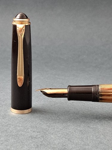 🟠PELIKAN 400 NN Brown Striped Germany KEF Nib 14C-585 Vintage EX - Picture 10 of 24